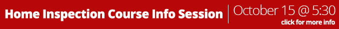 Home Inspection Course Info Sesson May 23 & 28 @ 5:30pm
