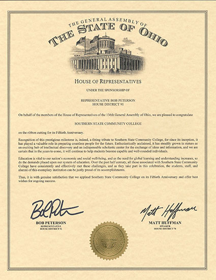 50th Anniversary Proclamation: Representative Bob Peterson