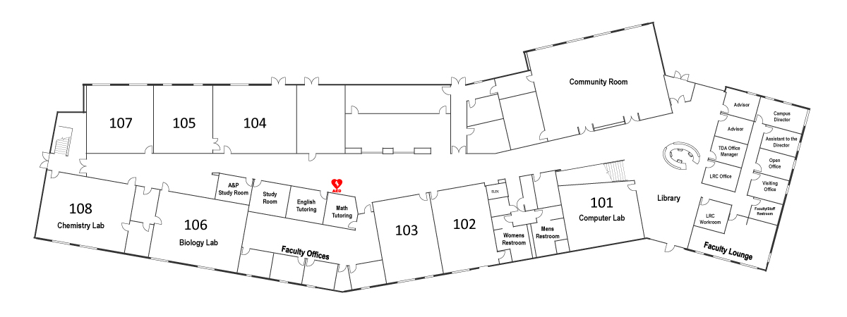 Central Campus AED Map