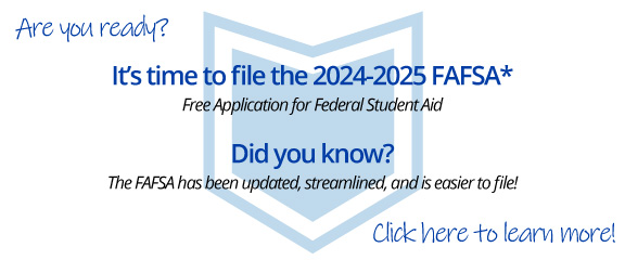 A blue and white banner that says it's time to apply for the 2024-2025 fasa.