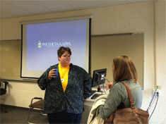 Phi Theta Kappa members at the Central Campus Orientation